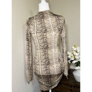 hot miami styles snake print mini dress Size L